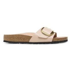 Birkenstock Madrid Big Buckle Natural Leather Patent High Shine New Beige 10 Birkenstock Madrid Big Buckle Natural Leather Patent High Shine New Beige -Birkenstock Sale Store 1026551 side