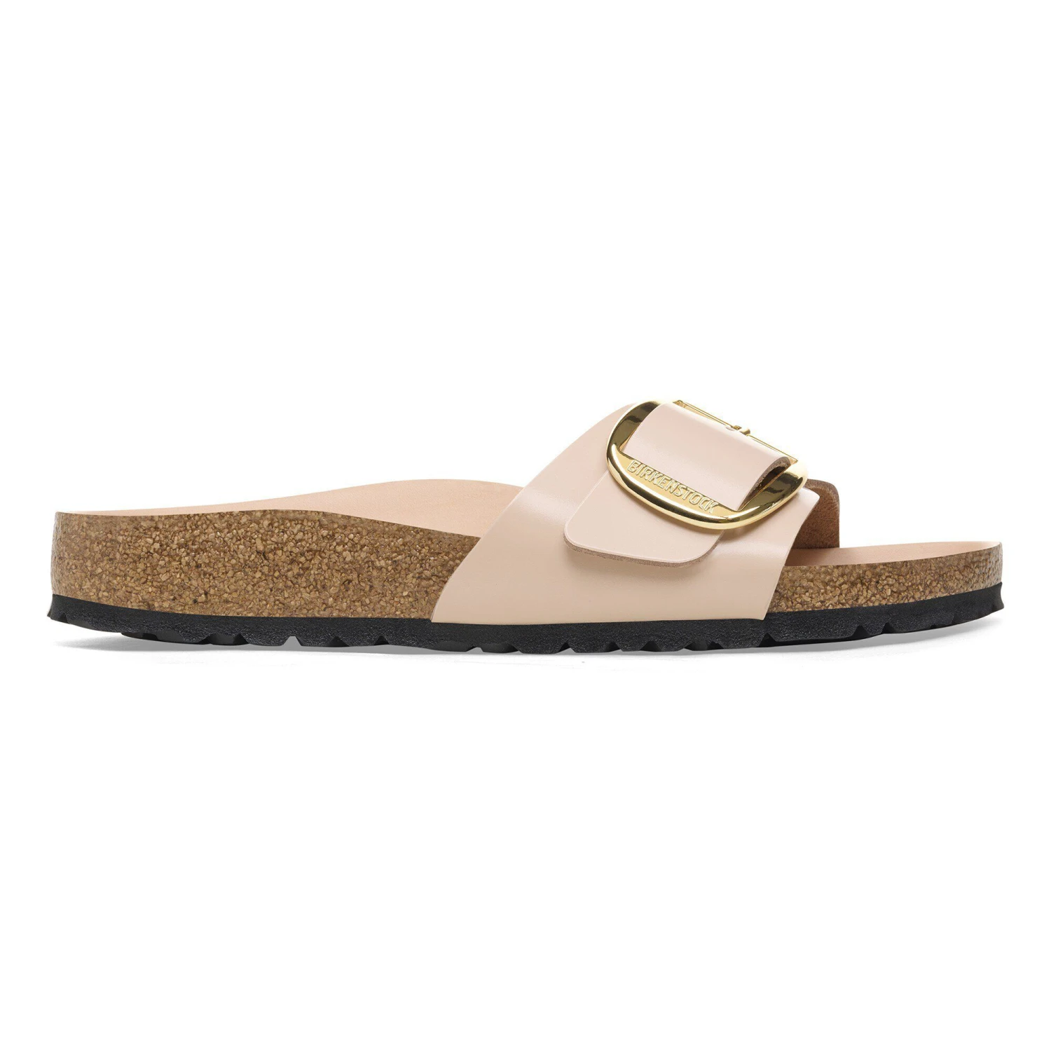 Birkenstock Madrid Big Buckle Natural Leather Patent High Shine New Beige 3 Birkenstock Madrid Big Buckle Natural Leather Patent High Shine New Beige - Image 3