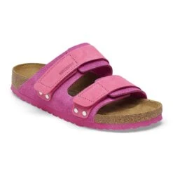 Birkenstock Sale Store 3 Birkenstock Uji Nubuck-Suede Leather Fuchsia Tulip