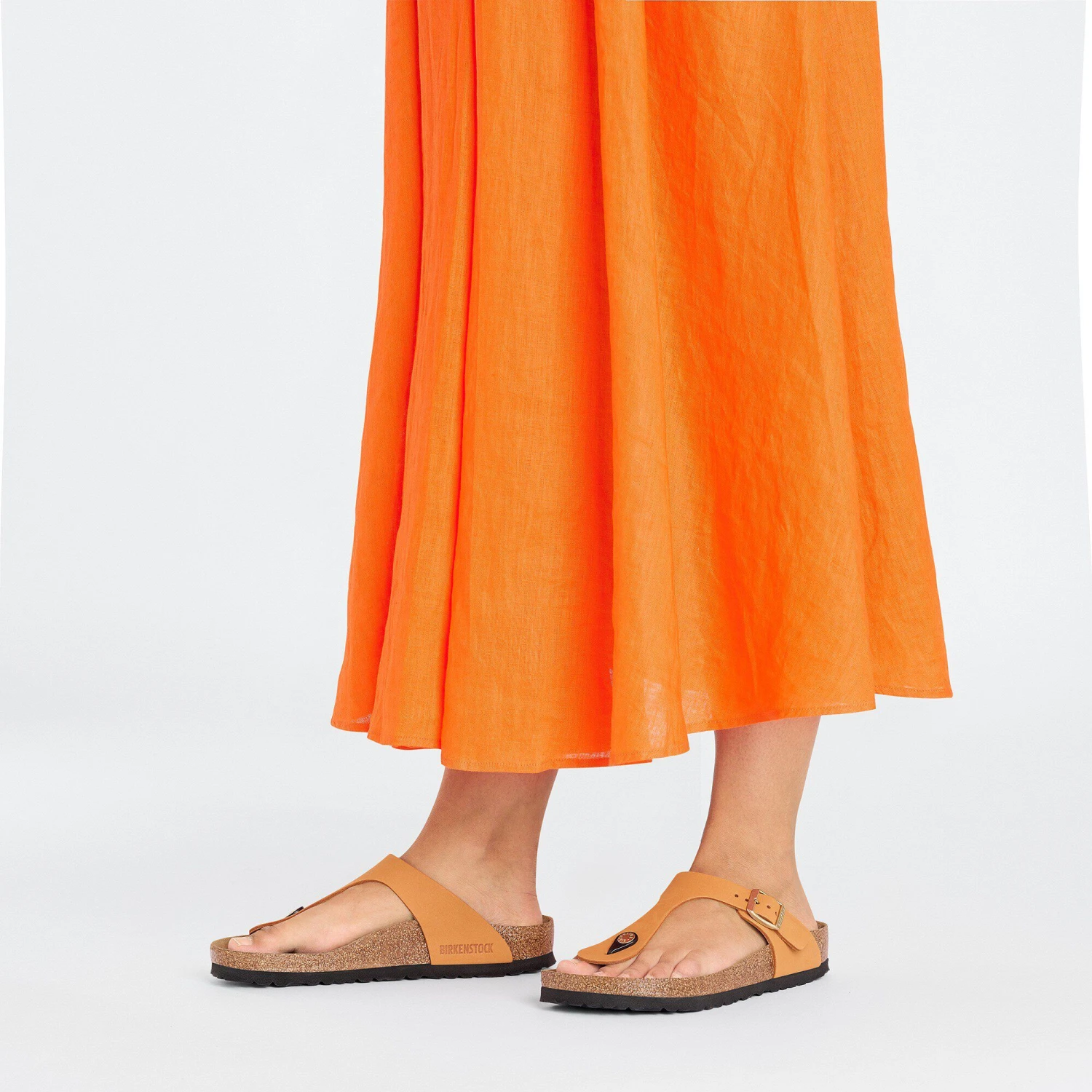 Birkenstock Gizeh Nubuck Leather Burnt Orange 4 Birkenstock Gizeh Nubuck Leather Burnt Orange - Image 4