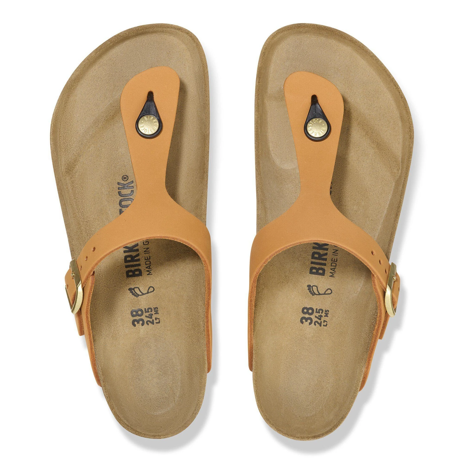 Birkenstock Gizeh Nubuck Leather Burnt Orange 2 Birkenstock Gizeh Nubuck Leather Burnt Orange - Image 2