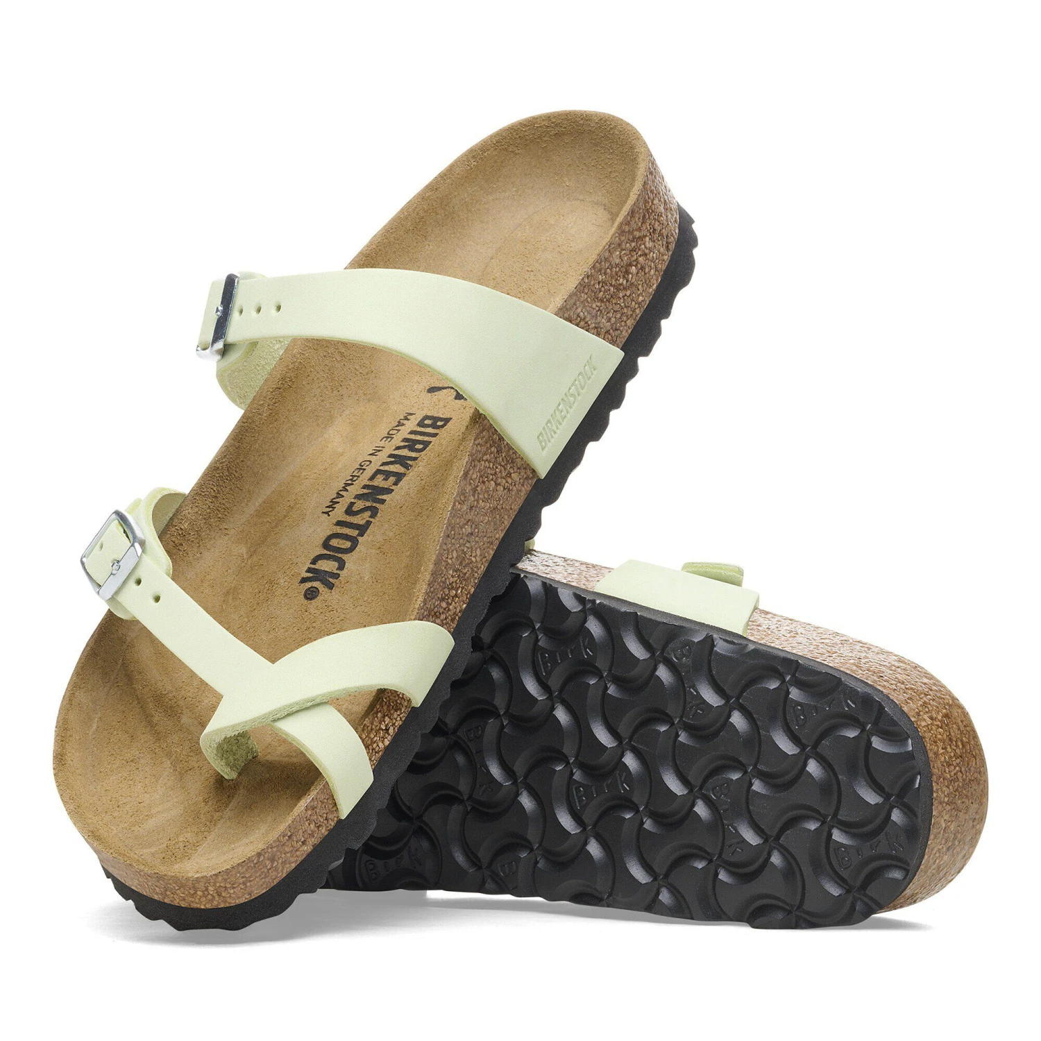 Birkenstock Mayari Nubuck Leather Faded Lime 4 Birkenstock Mayari Nubuck Leather Faded Lime - Image 4