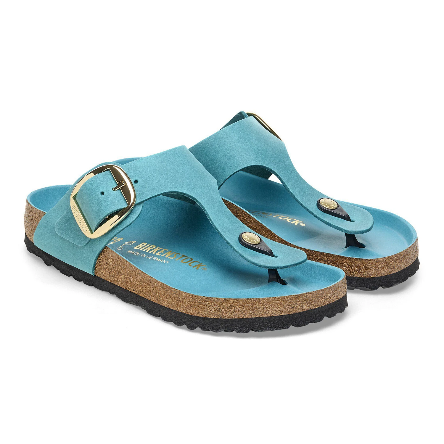 Birkenstock Gizeh Big Buckle Oiled Leather Biscay Bay 8 Birkenstock Gizeh Big Buckle Oiled Leather Biscay Bay - Image 8