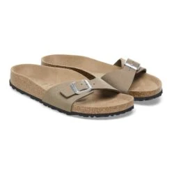 Birkenstock Madrid Vegan Synthetics Gray Taupe -Birkenstock Sale Store 1026627 pair