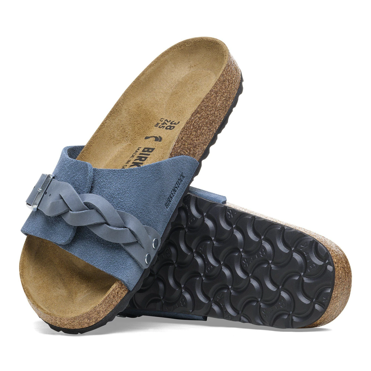 Birkenstock Oita Braided Suede Leather Elemental Blue 6 Birkenstock Oita Braided Suede Leather Elemental Blue - Image 6