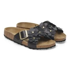 Birkenstock Siena Flowers Leather Black -Birkenstock Sale Store 1026655 pair