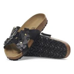 Birkenstock Siena Flowers Leather Black -Birkenstock Sale Store 1026655 sole