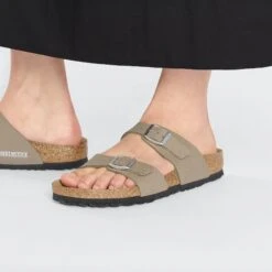 Birkenstock Sydney Vegan Synthetics Vegan Gray Taupe 15 Birkenstock Sydney Vegan Synthetics Vegan Gray Taupe -Birkenstock Sale Store 1026664 f closeup f