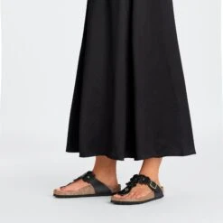 Birkenstock Gizeh Flower Leather Black -Birkenstock Sale Store 1026693 f look f