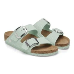 Birkenstock Arizona Vegan Big Buckle Textile Canvas Surf Green -Birkenstock Sale Store 1026752 pair