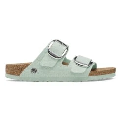 Birkenstock Arizona Vegan Big Buckle Textile Canvas Surf Green -Birkenstock Sale Store 1026752 side