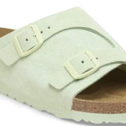 Birkenstock Zürich Suede Leather Faded Lime -Birkenstock Sale Store 1026775 detail 1