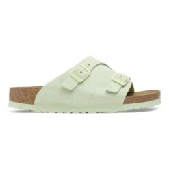 Birkenstock Zürich Suede Leather Faded Lime -Birkenstock Sale Store 1026775 side
