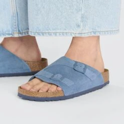 Birkenstock Zürich Suede Leather Elemental Blue 15 Birkenstock Zürich Suede Leather Elemental Blue -Birkenstock Sale Store 1026812 f closeup f