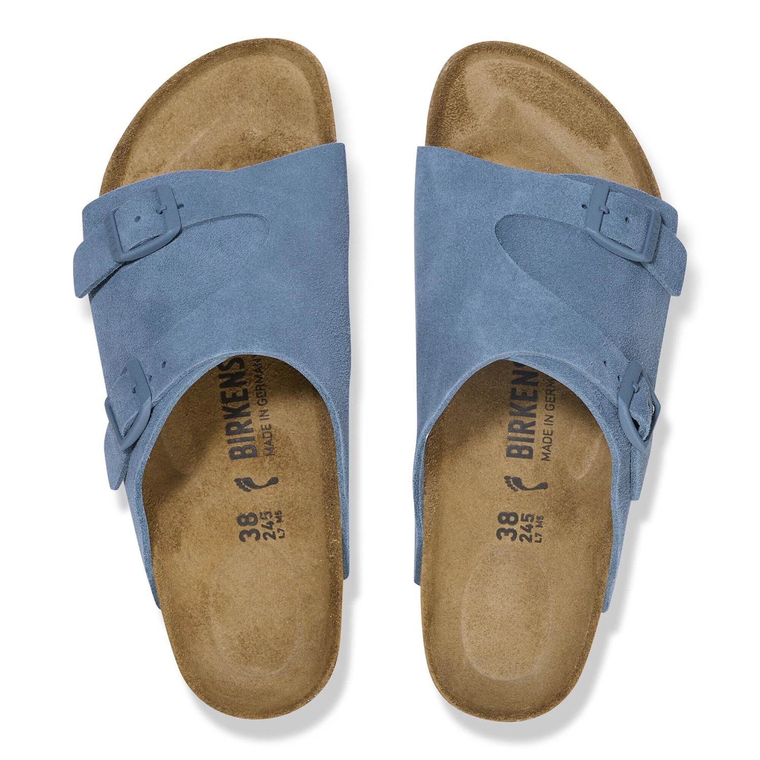 Birkenstock Zürich Suede Leather Elemental Blue 2 Birkenstock Zürich Suede Leather Elemental Blue - Image 2