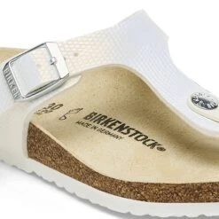 Birkenstock Gizeh Kids BS Birko-Flor Embossed Shiny White -Birkenstock Sale Store 1026847 detail 1