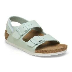 Birkenstock Milano Vegan Kids Textile Surf Green