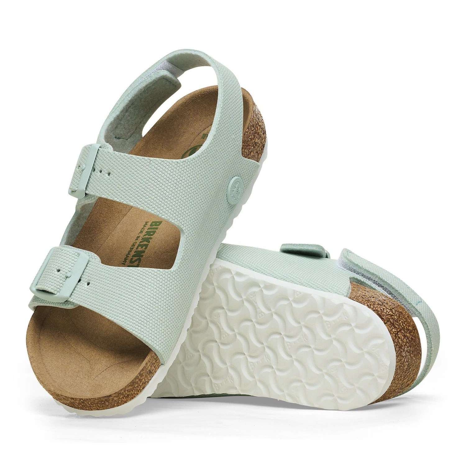 Birkenstock Milano Vegan Kids Textile Surf Green 4 Birkenstock Milano Vegan Kids Textile Surf Green - Image 4
