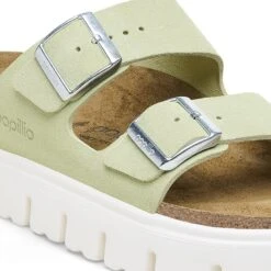 Arizona Chunky Suede Leather Faded Lime -Birkenstock Sale Store 1026888 detail 1
