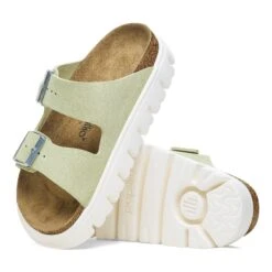 Arizona Chunky Suede Leather Faded Lime -Birkenstock Sale Store 1026888 sole