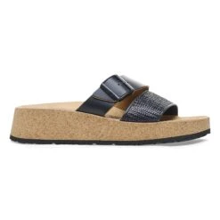 Almina Natural Leather-Synthetics Black -Birkenstock Sale Store 1026889 side