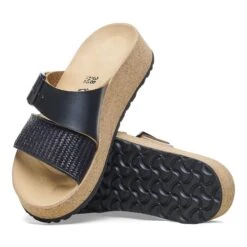 Almina Natural Leather-Synthetics Black -Birkenstock Sale Store 1026889 sole