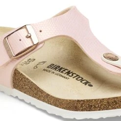 Birkenstock Gizeh Kids BS Birko-Flor Embossed Shiny Light Rose -Birkenstock Sale Store 1026890 detail 1