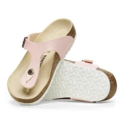 Birkenstock Gizeh Kids BS Birko-Flor Embossed Shiny Light Rose -Birkenstock Sale Store 1026890 sole