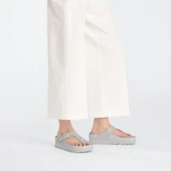 Gizeh Flex Platform Leather Mineral Gray -Birkenstock Sale Store 1026897 f look f