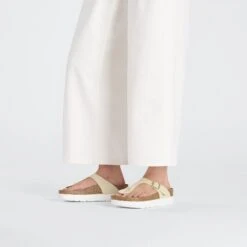 Gizeh Flex Platform Nubuck Leather Ecru -Birkenstock Sale Store 1026899 f look f