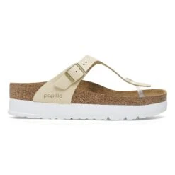Gizeh Flex Platform Nubuck Leather Ecru -Birkenstock Sale Store 1026899 side