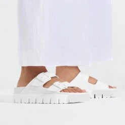 Arizona Chunky Leather White 12 Arizona Chunky Leather White -Birkenstock Sale Store 1026912 f closeup f