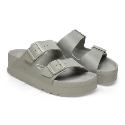 Arizona Flex Platform Leather Mineral Gray -Birkenstock Sale Store 1026913 pair