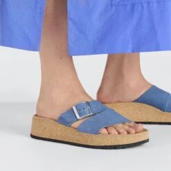 Almina Nubuck Leather Elemental Blue 13 Almina Nubuck Leather Elemental Blue -Birkenstock Sale Store 1026931 f closeup f