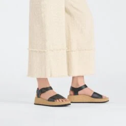 Glenda Natural Leather-Synthetics Black -Birkenstock Sale Store 1026932 f look f