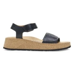 Glenda Natural Leather-Synthetics Black -Birkenstock Sale Store 1026932 side