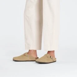 Birkenstock Boston Suede Embossed Dotted New Beige -Birkenstock Sale Store 1026948 f look m