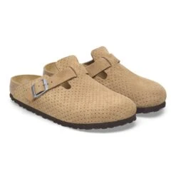 Birkenstock Boston Suede Embossed Dotted New Beige -Birkenstock Sale Store 1026948 pair