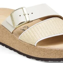 Almina Natural Leather-Synthetics Natural/White -Birkenstock Sale Store 1026950 detail 1