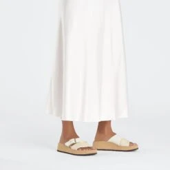 Almina Natural Leather-Synthetics Natural/White -Birkenstock Sale Store 1026950 f look f