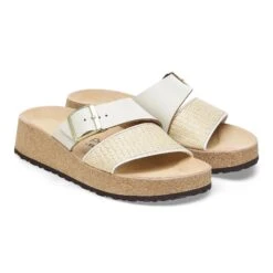 Almina Natural Leather-Synthetics Natural/White -Birkenstock Sale Store 1026950 pair