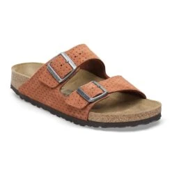 Birkenstock Arizona Suede Embossed Dotted Burnt Orange