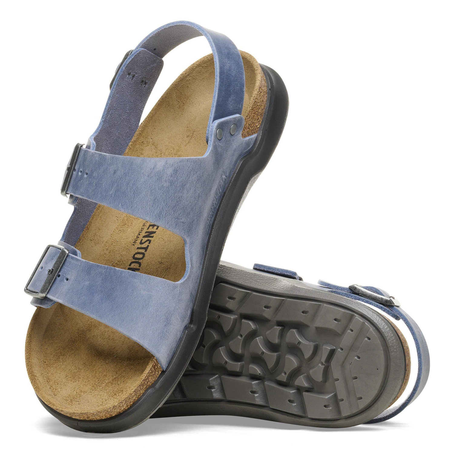 Birkenstock Milano Crosstown Men Oiled Leather Elemental Blue 6 Birkenstock Milano Crosstown Men Oiled Leather Elemental Blue - Image 6