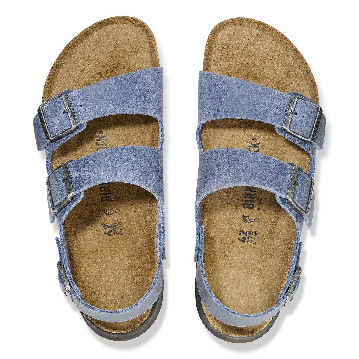 Birkenstock Milano Crosstown Men Oiled Leather Elemental Blue 2 Birkenstock Milano Crosstown Men Oiled Leather Elemental Blue - Image 2