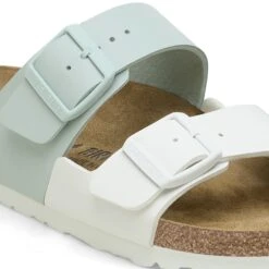 Birkenstock Arizona Split Birko-Flor White/Surf Green -Birkenstock Sale Store 1027041 detail 1