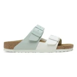 Birkenstock Arizona Split Birko-Flor White/Surf Green -Birkenstock Sale Store 1027041 side