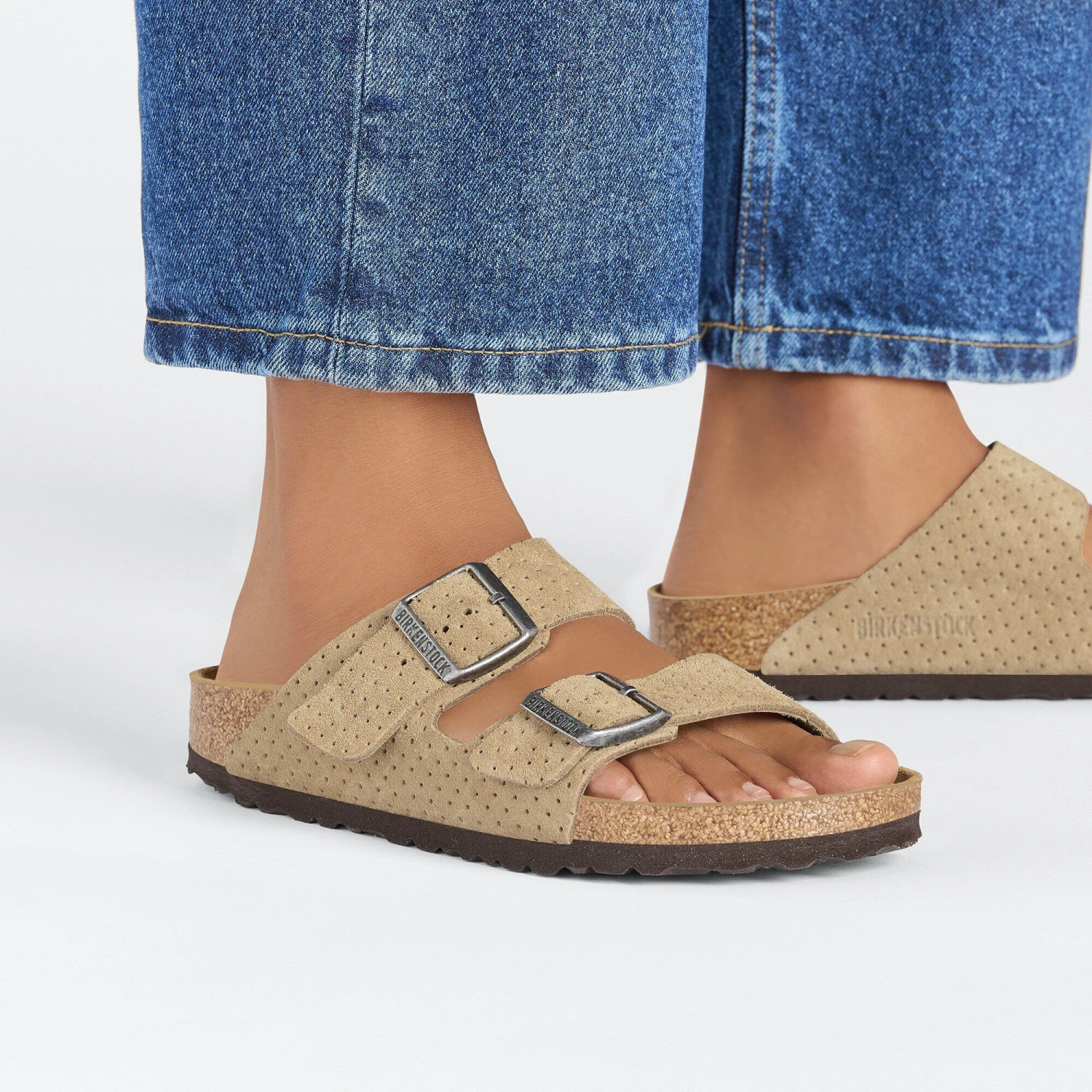 Birkenstock Arizona Suede Embossed New Beige 6 Birkenstock Arizona Suede Embossed New Beige - Image 6