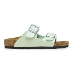 Birkenstock Arizona Kids Birko-Flor Patent Patent Surf Green -Birkenstock Sale Store 1027096 side