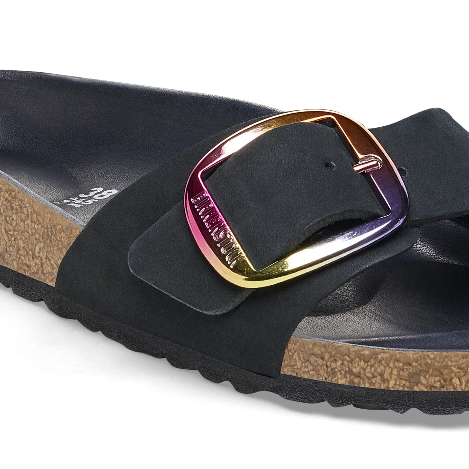 Birkenstock Madrid Big Buckle Nubuck Leather Black 6 Birkenstock Madrid Big Buckle Nubuck Leather Black - Image 6