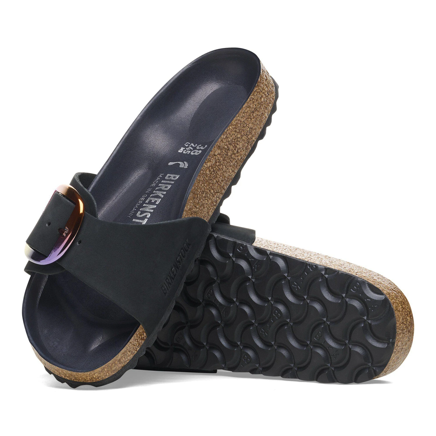Birkenstock Madrid Big Buckle Nubuck Leather Black 4 Birkenstock Madrid Big Buckle Nubuck Leather Black - Image 4